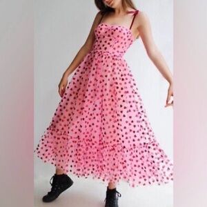 Betsey Johnson Classically Betsey Pink Heart Dress